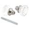 Prime-Line Mortise Style Fluted Glass Door Knobs, Features 2 In. Outside Diameter Knobs, Satin Nickel 1 Set E 28315 - alternate 1